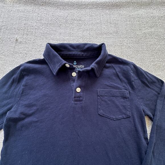 Crewcuts Navy Blue Long Sleeve Polo VGUC 6/7 - Picture 2 of 4